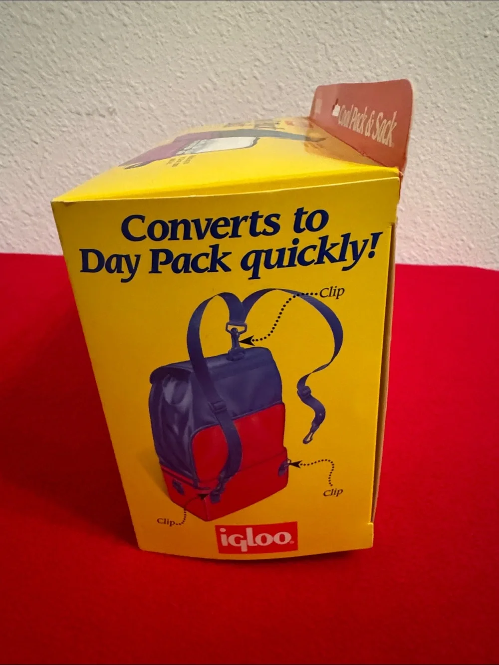 NWT Vintage Igloo Blue and Red Cool Pack & Sack Insulated Cooler Set BTS Soccer